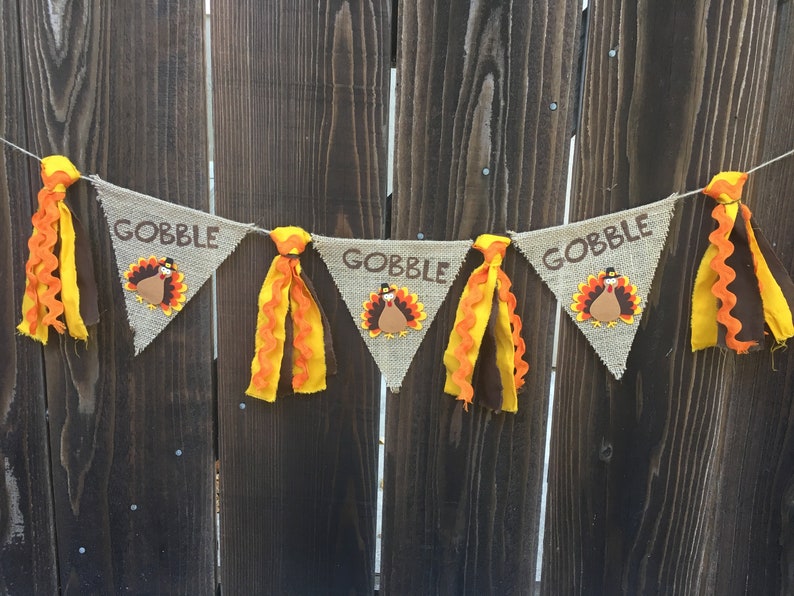 Turkey Banner,Gobble,Thanksgiving,Holiday Banner,Turkey Day,Kids Banner,Kids Thanksgiving,Gobble Gobble,Fall Turkey Thanksgiving Banner