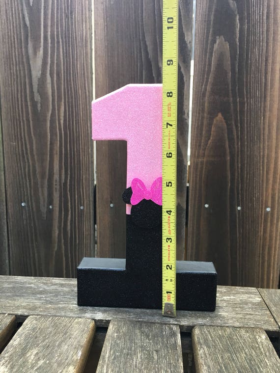 Number 1 Photo Prop, Mouse , First Birthday, 1st Birthday, Minnie Inspired, #1 Photo Prop, Table Centerpiece, Mouse Photo Prop, 8 inches