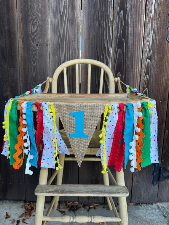 High Chair Banner,Rainbow,Rainbow Birthday,Circus Birthday,First Birthday,1st Birthday,Boy Birthday, Girl Birthday,Photo Prop,Baby Shower