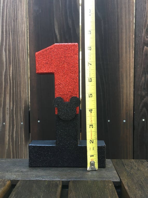 Number 1 Photo Prop, Mouse , First Birthday, 1st Birthday, Mickey Inspired, #1 Photo Prop, Table Centerpiece, Mouse Photo Prop, 8 inches