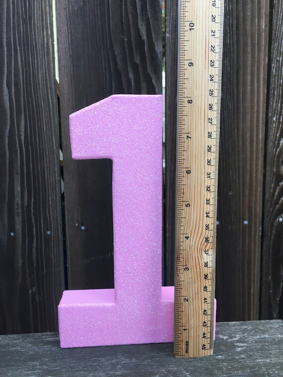 Number 1 Photo Prop, First Birthday, Pink 1, Pink, Glitter, Cake Smash, 1st, Number One, Table Centerpiece, Photo Prop, 8 inches