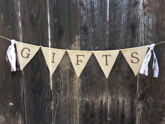 Gifts Banner, Gift Table Banner, Gift Table, Wedding Banner,Engagement Banner, Bridal Shower, Rustic Wedding, Baby Shower, Party Banner