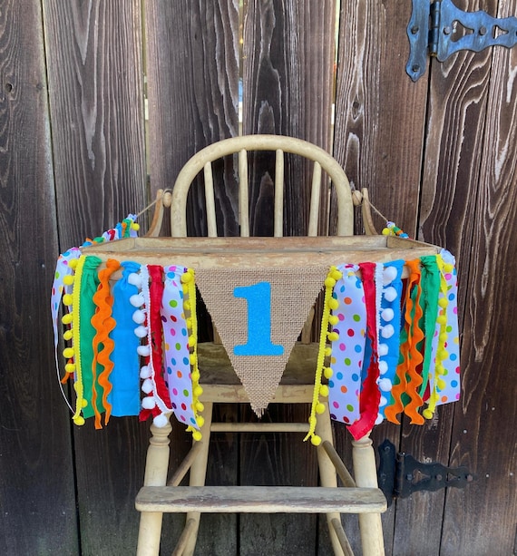 High Chair Banner,Rainbow,Rainbow Birthday,Circus Birthday,First Birthday,1st Birthday,Boy Birthday, Girl Birthday,Photo Prop,Baby Shower