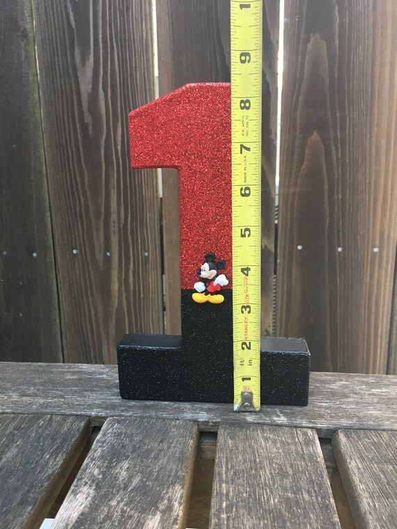 Number 1 Photo Prop, First Birthday, Mouse, Mickey Inspired, Cake Smash, 8inch, Number One, Photo Prop, Table Centerpiece