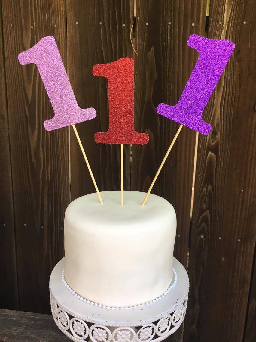 Cake Topper, Glitter Number, Number 1, Number One, First Birthday, 1st