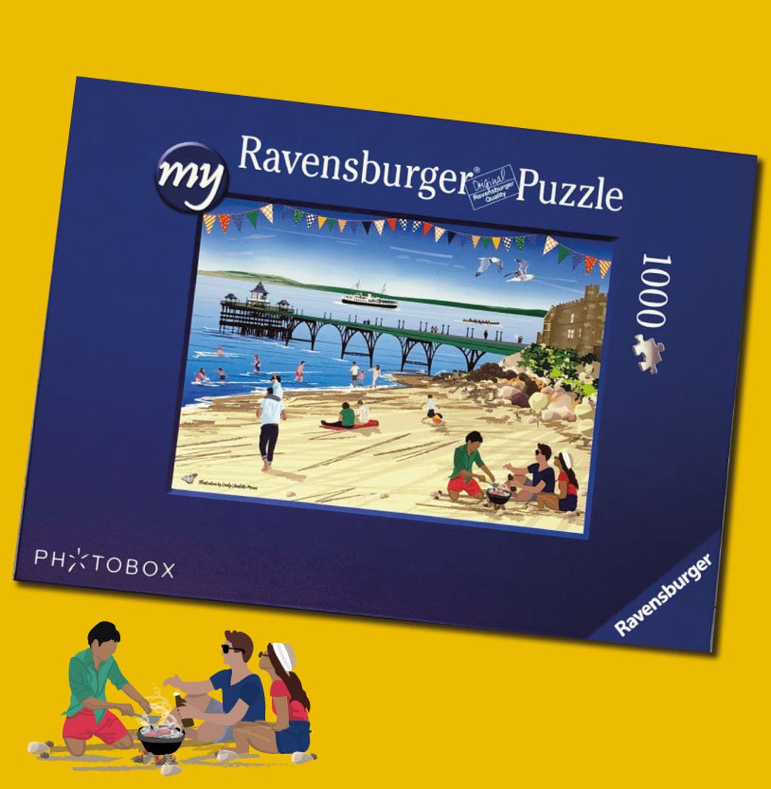 Clevedon Pier Jigsaw Puzzle Somerset Print Bristol Art Etsy UK