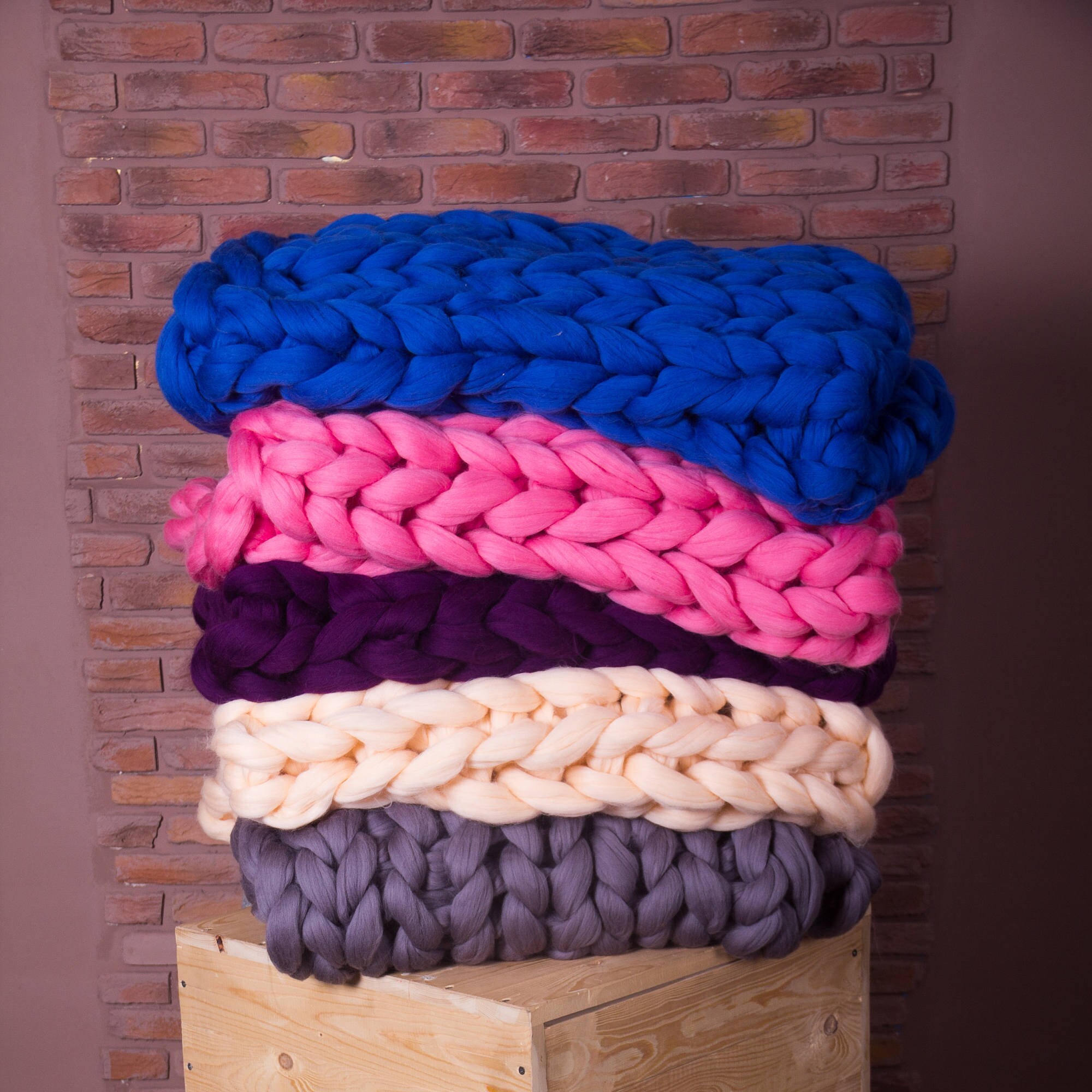 Arm knit blanket Chunky yarn arm kniting blanket arm Etsy