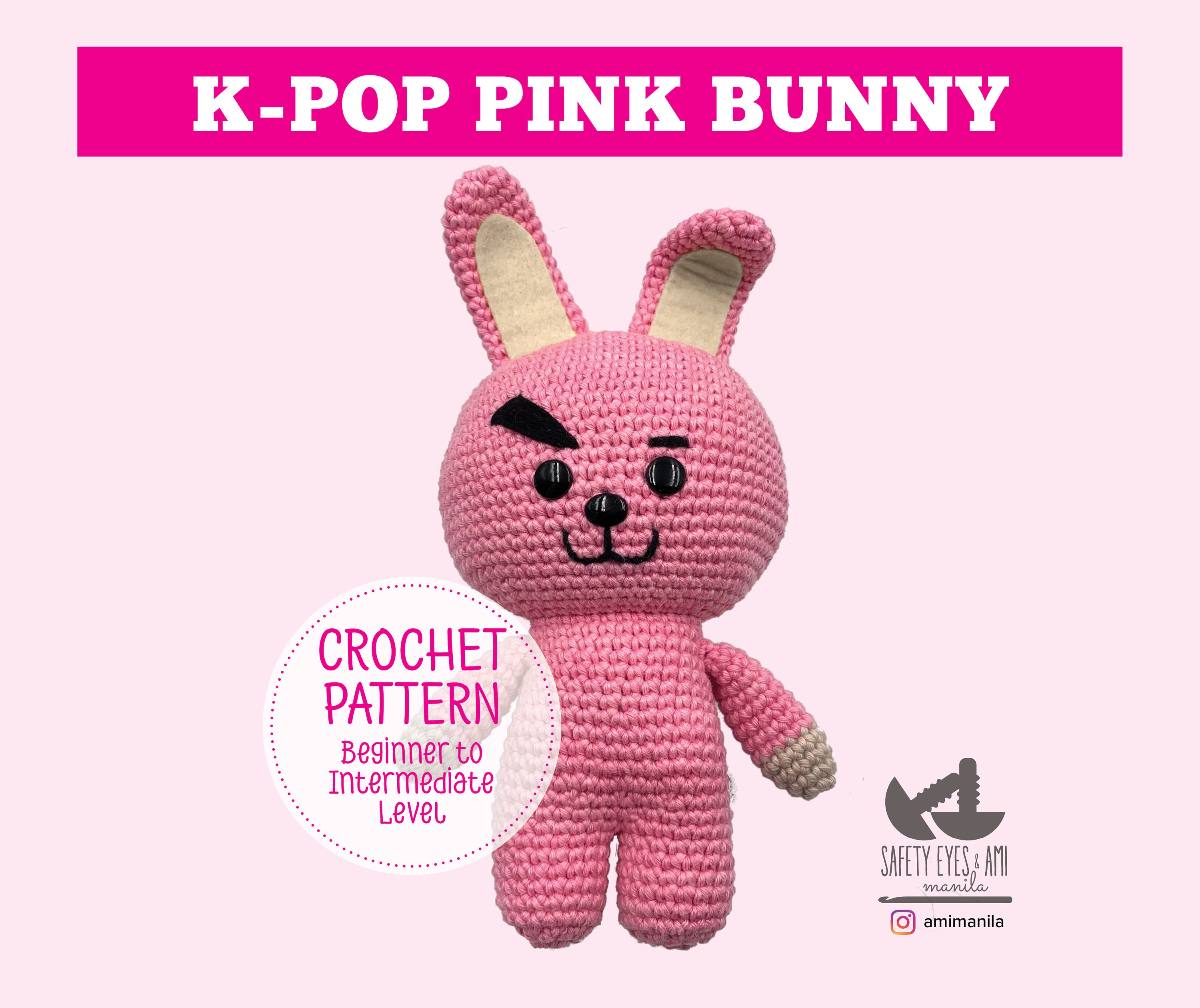 K-pop Pink Bunny - Etsy