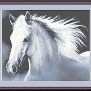 Cross Stitch Pattern in PDF for Instant Download White hansome