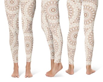 Tribal Leggings for Women//Printed Leggings//Boho Yoga Pants//Everyday Leggings//Exercise and Fitness