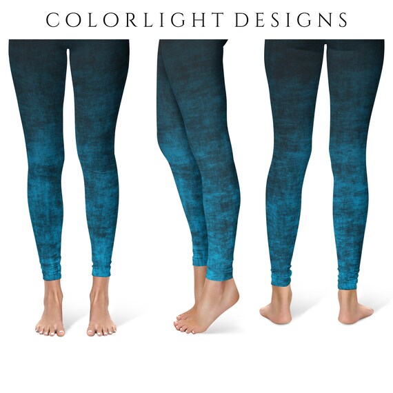 Blue ombre leggings Clearance