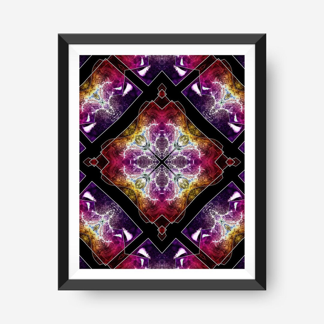 Jewel Tone Abstract Printable, Dark Bold Maximalist Decor, Dramatic ...