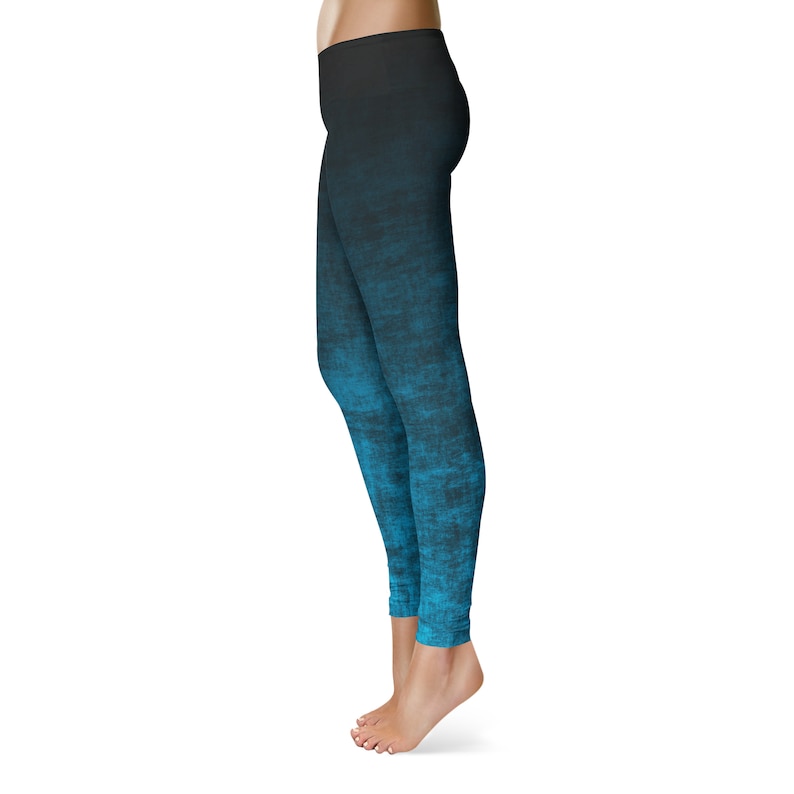 Blue Ombre Leggings Yoga Pants Grunge Yoga Tights for Women Etsy