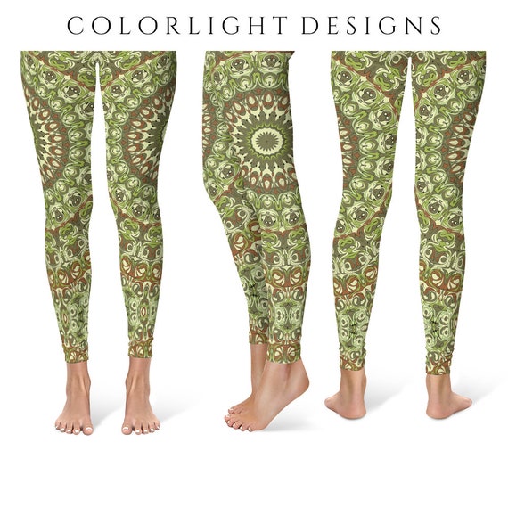 Puppy On Meadow Womens Printed Yoga Pants High Waisted Workout Leggings