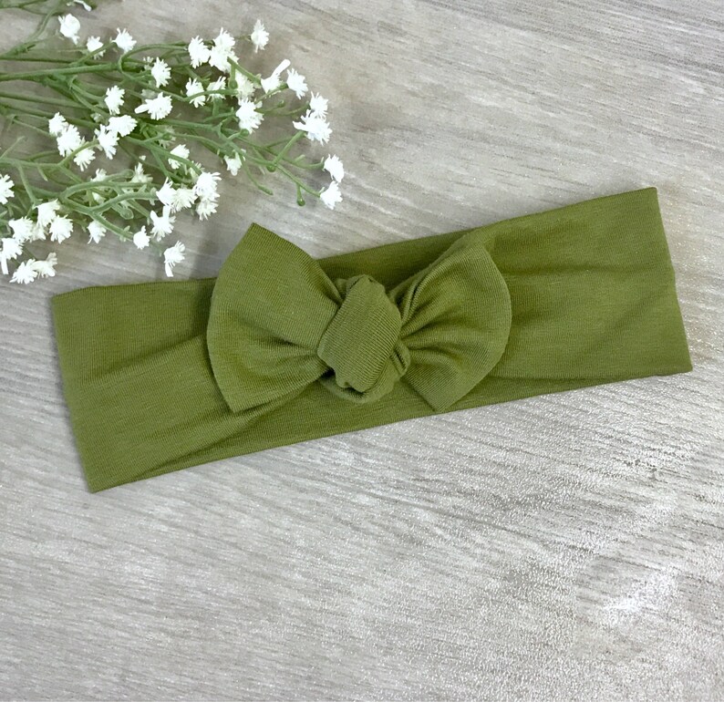Olive Green Headband / Baby Headband / Toddler Headband / Baby Etsy