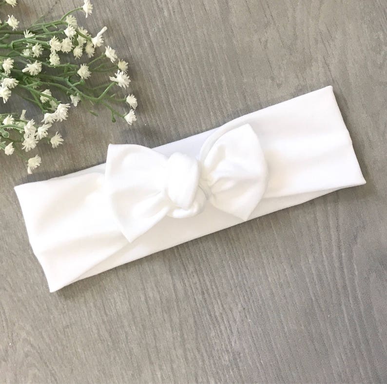 White Baby Headband / Baby Headband / Toddler Headband / Baby Etsy