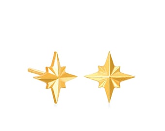 Polaris Star Stud Earrings - 18K Gold Plated, North Star Earrings, Star Earrings, Lucky Charm 2024, Stud Earrings, Christmas Gift Idea