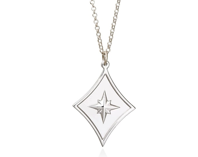 Polaris Star Necklace - Platinum Plated
