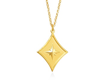 Polaris Star Necklace - 18K Gold Plated, North Star Necklace, Star Pendant, Lucky Charm 2024, Charm Necklace, Christmas Gift Idea