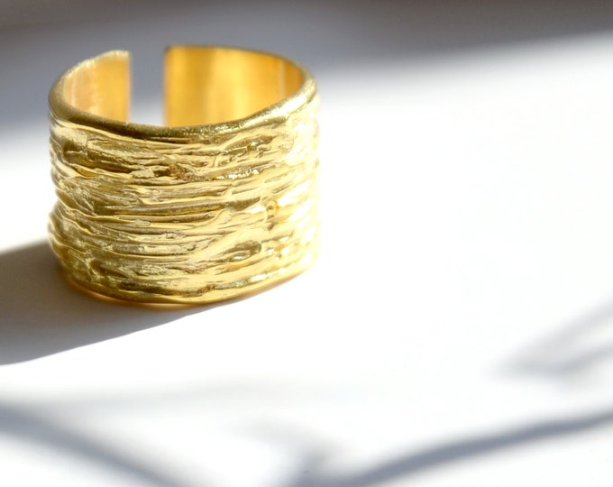 Wide Band Ring - 18K Gold Plated