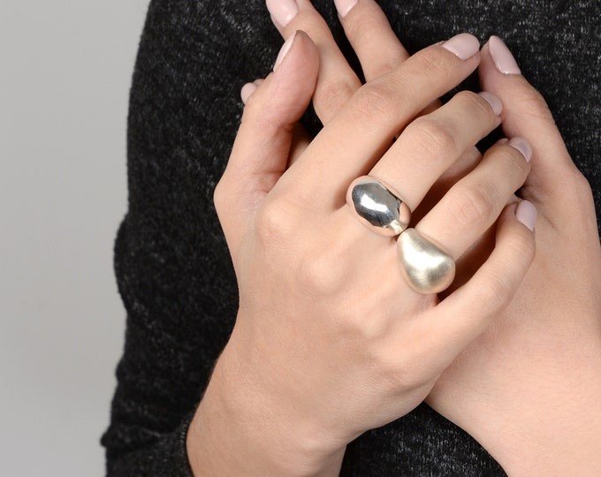 Wide Dome Ring - Platinum Plated