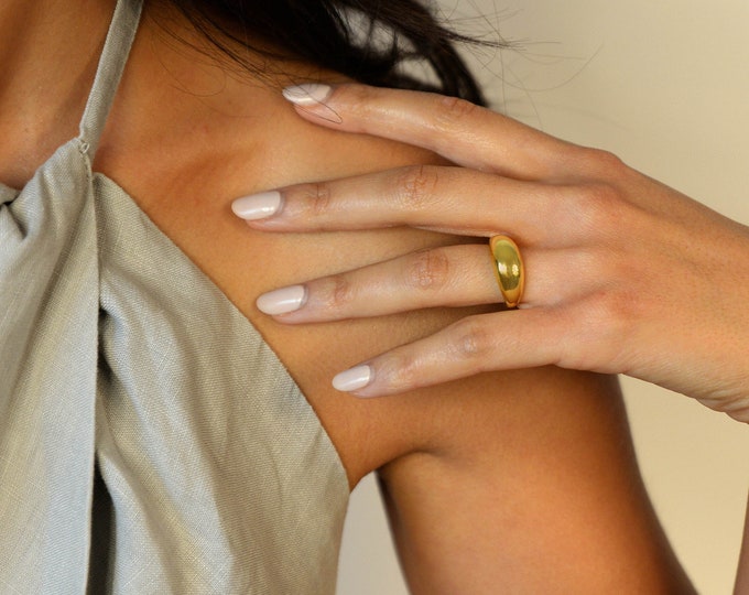 Dome Ring - 18K Gold Plated