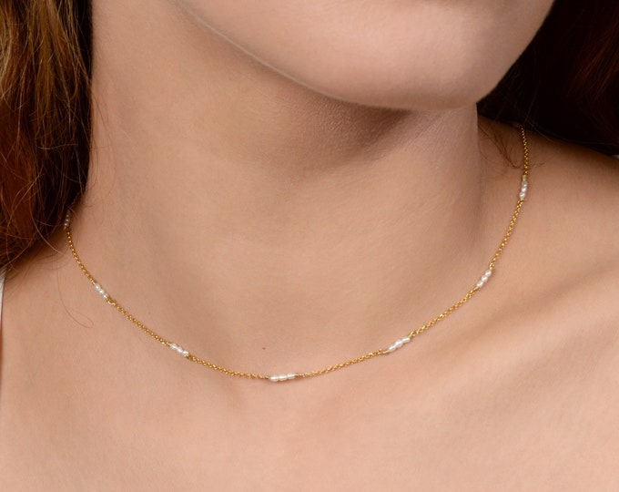 Pearls Necklace - 18K Gold Plated