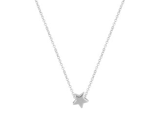 Tiny Star Necklace Platinum Plated, Dainty Star Necklace, Constellation Jewelry, Delicate Star Necklace, 925 Silver, Minimal Chic Jewelry