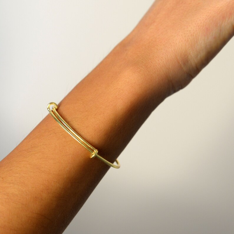 Cuff Bracelet 18K Gold Plated, 925 Silver, Stackable Cuff Bangle, Wrap Adjustable Bracelet, Unisex Bracelet, Minimalist Bracelet imagem 6