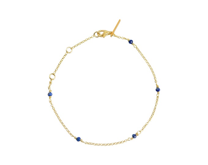 Lapis Bracelet - 18K Gold Plated