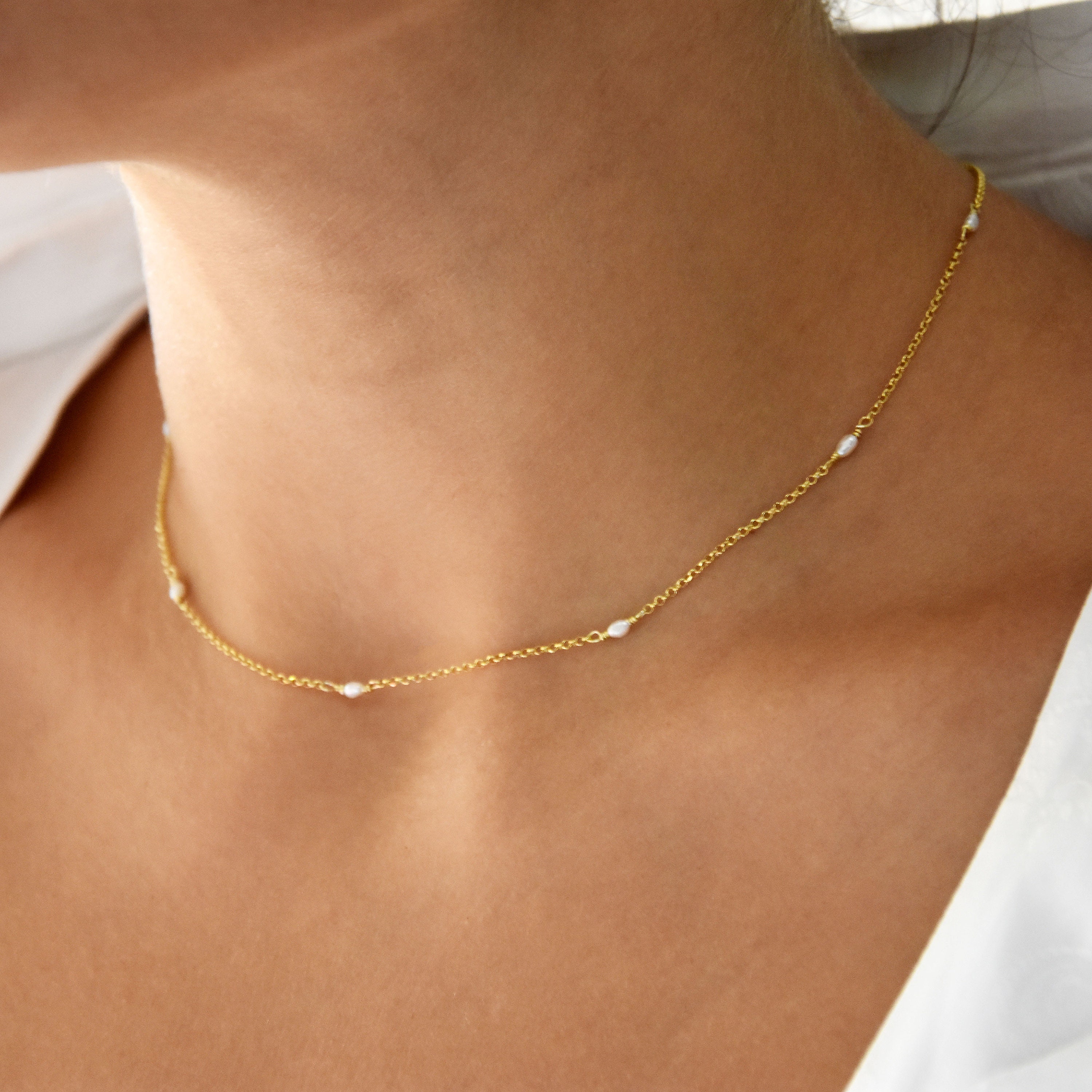 Gold Pearls Necklace