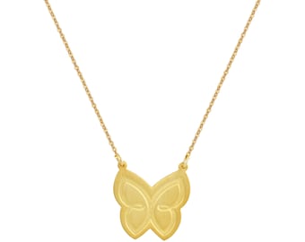 Butterfly Necklace - 18K Gold Plated, 925 Silver, Luck Butterfly Pendant, Lucky Charm Necklace, 2023 Lucky Charm, Christmas Gift Idea