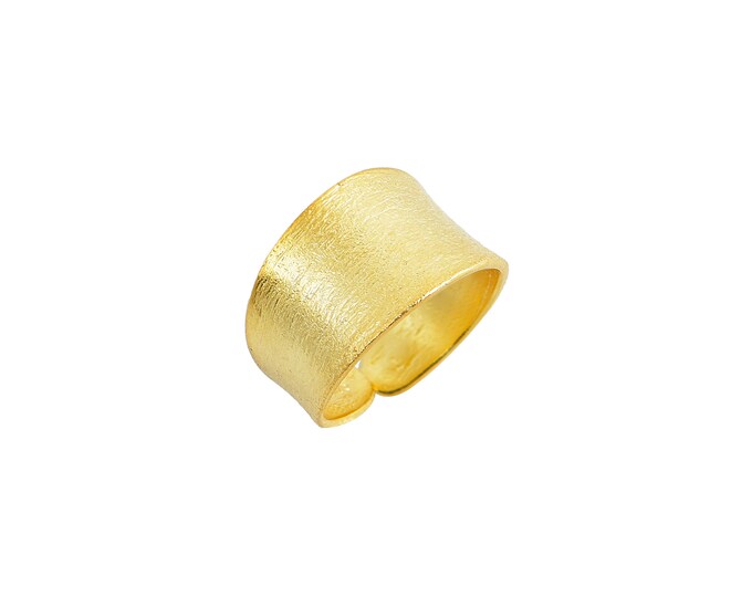 Chevalier Tube Ring - 18K Gold Plated