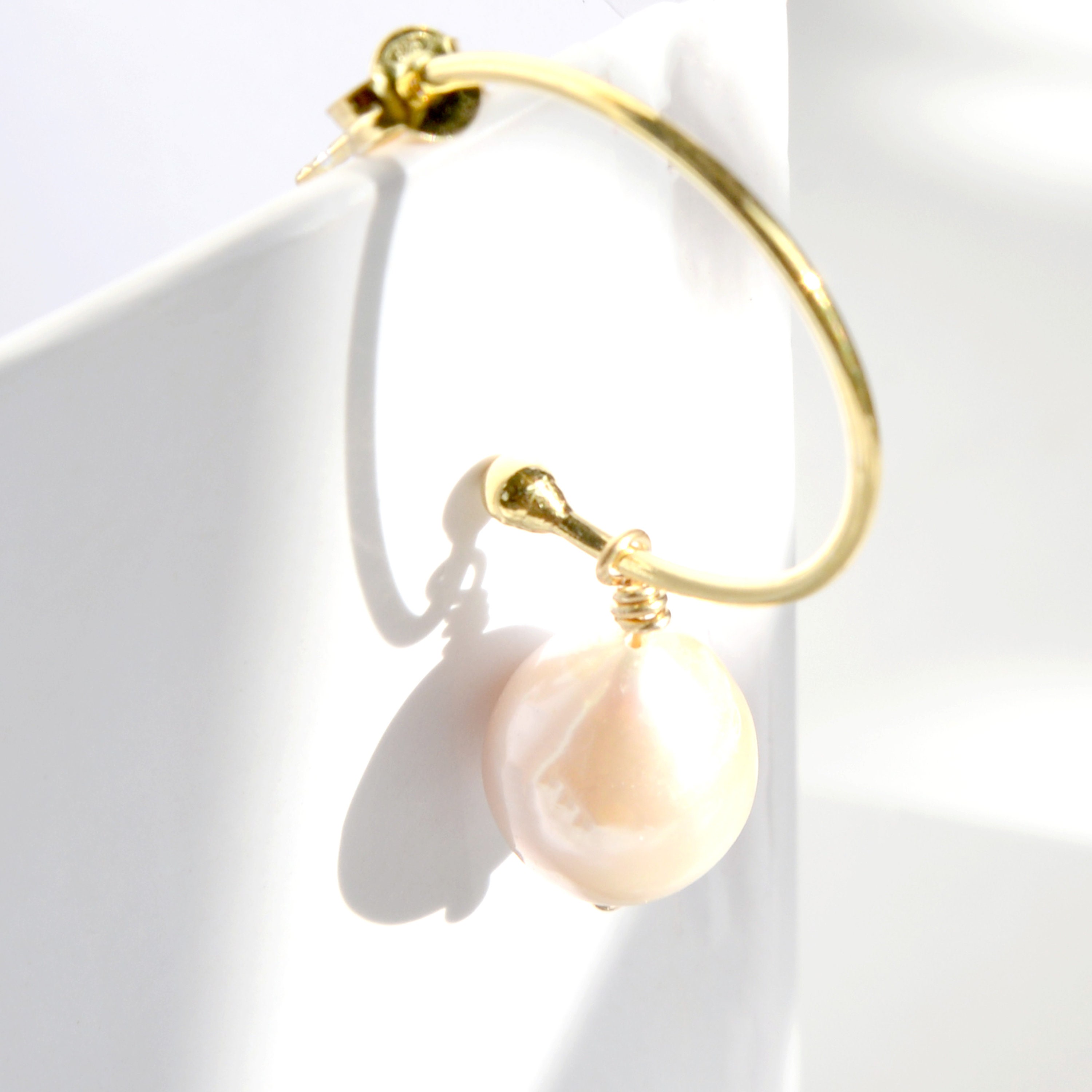 Pearl Hoop Earrings