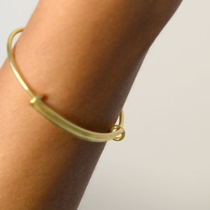 Cuff Bracelet 18K Gold Plated, 925 Silver, Stackable Cuff Bangle, Wrap Adjustable Bracelet, Unisex Bracelet, Minimalist Bracelet imagem 5