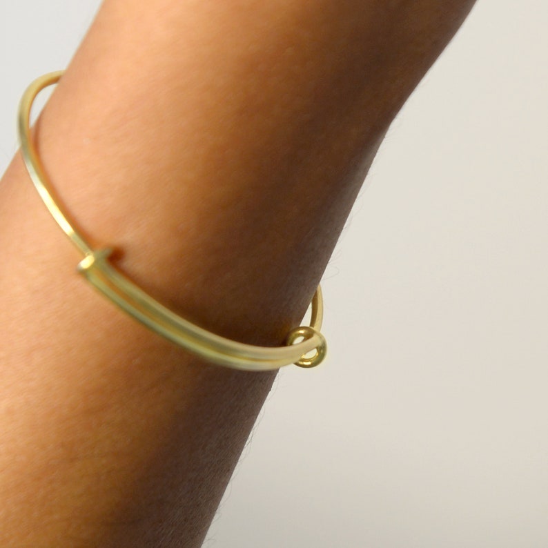 Cuff Bracelet 18K Gold Plated, 925 Silver, Stackable Cuff Bangle, Wrap Adjustable Bracelet, Unisex Bracelet, Minimalist Bracelet image 5