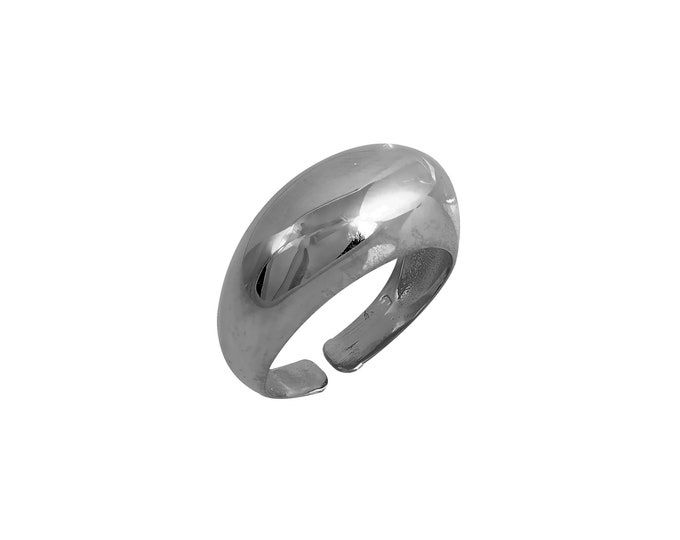 Dome Ring - Black Platinum Plated