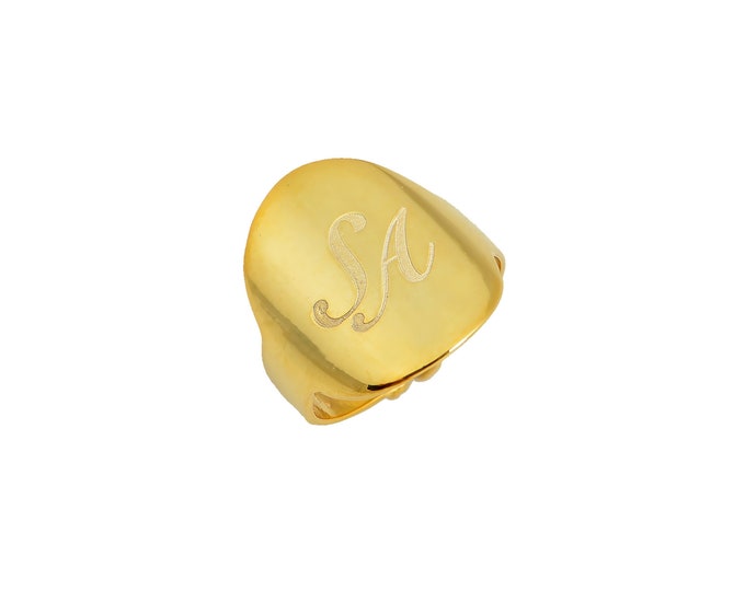 Signet Ring 18K Gold Plated