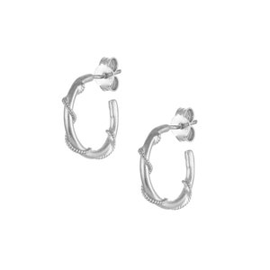 Piccoli orecchini a cerchio intrecciati - Placcato platino, Argento 925, Orecchini a cerchio, Cerchio delicato, Piccoli cerchi, Gioielli minimalisti, Gioielli Minimal Chic