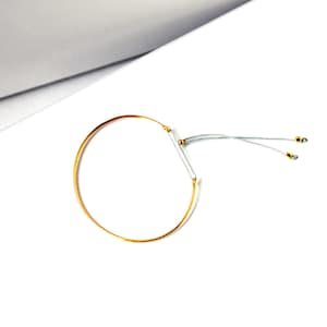 Thin Cuff Bracelet - 18K Gold Plated, 925 Silver, Thin Cuff, Delicate Bangle Bracelet, Adjustable, Minimalist Bracelet, Minimal Chic Jewelry