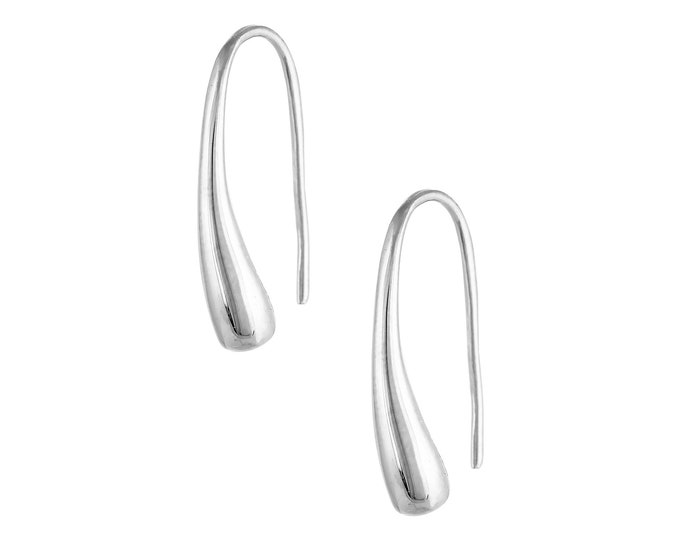 Liquid Drop Earrings - Platinum Plated