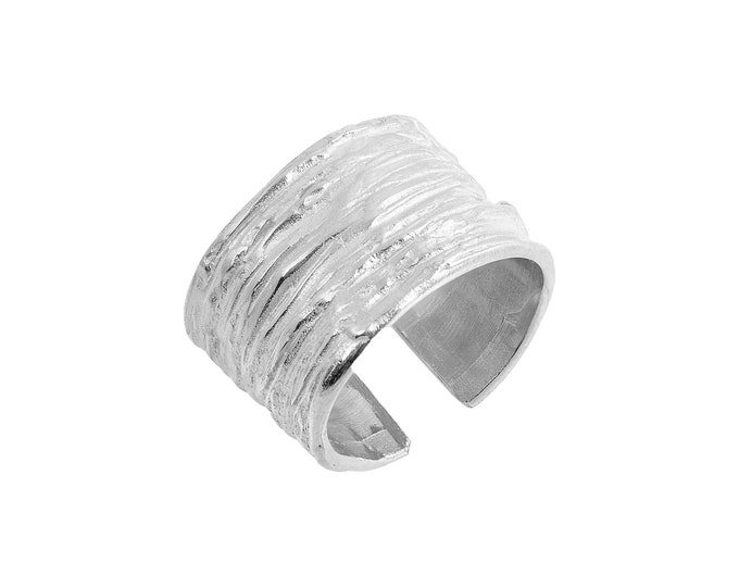 Wide Band Ring - Platinum Plated