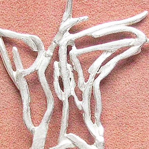 PAISAJE I: Handmade silver brooch imitating dry tree branches shops
