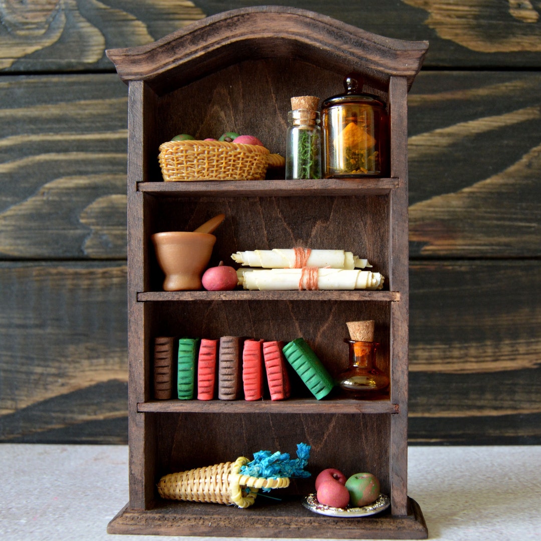 Skyrim Bookcase Filled With Books Scrolls Ingredients and Etsy