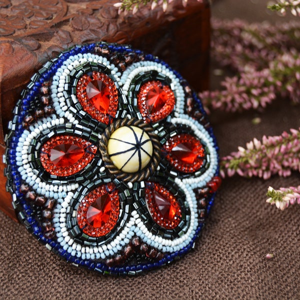 Beaded Medallion Etsy