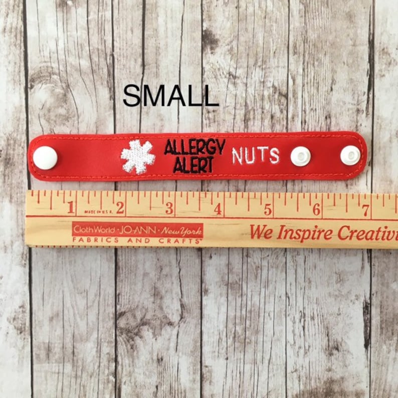 Peanut Tree Nuts Milk Dairy Egg Shellfish Soy Gluten Bee Custom Food Allergy Medical Alert Snap Tab Bracelet by Sara Sews Stuff image 5