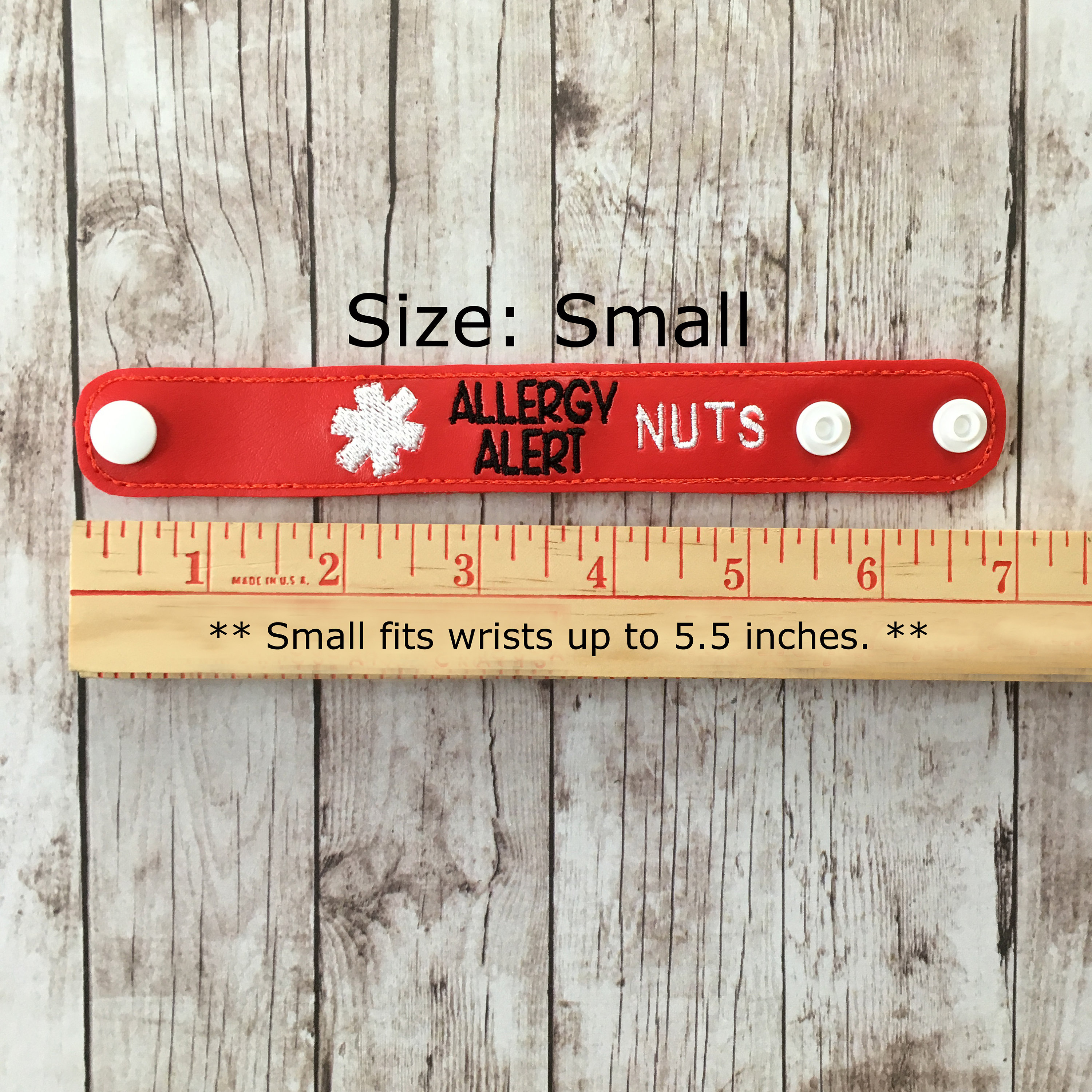 Peanut Tree Nuts Milk Dairy Egg Shellfish Soy Gluten Bee Custom Food Allergy Medical Alert Snap Tab Bracelet by Sara Sews Stuff