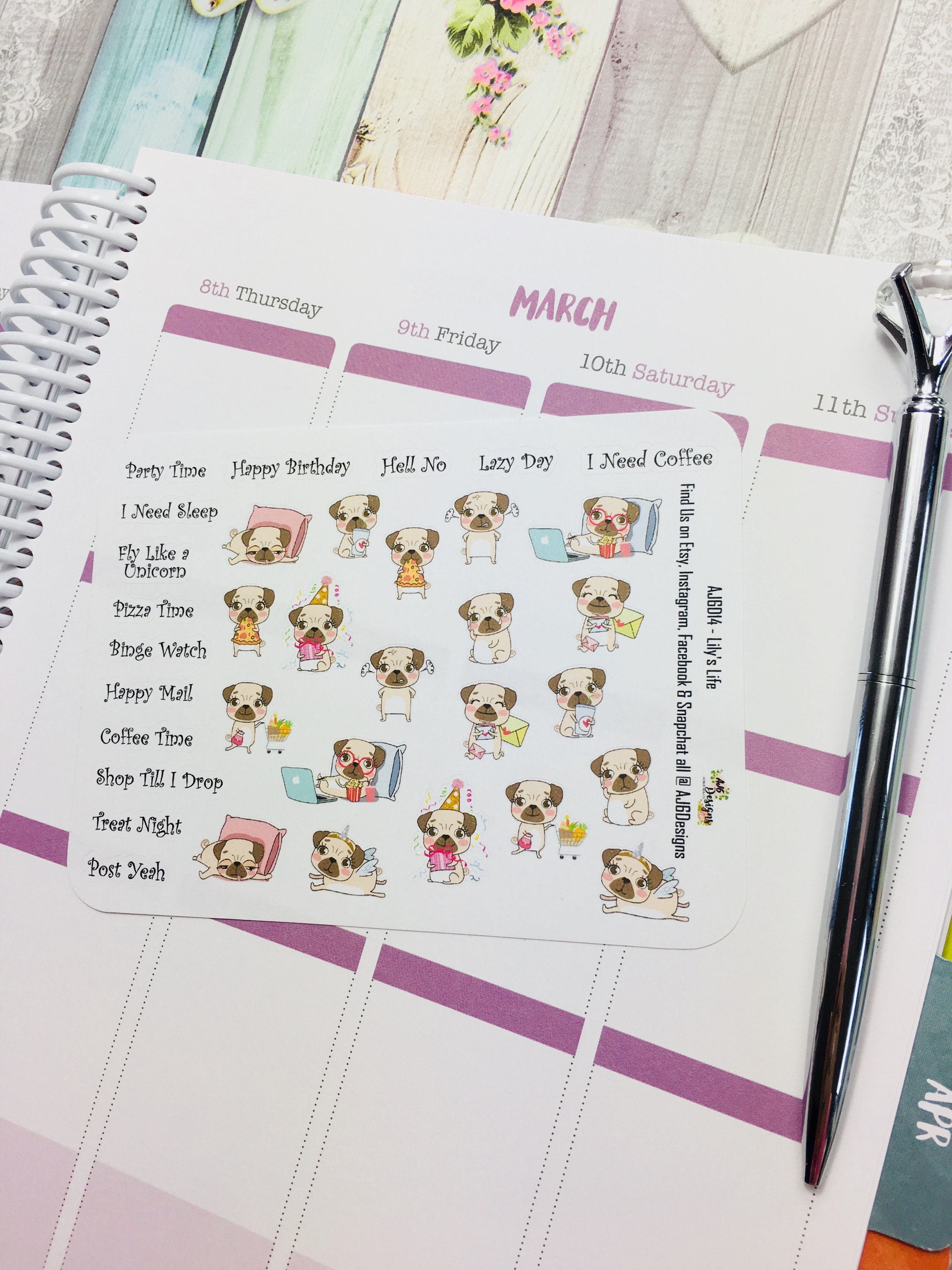 Happy Planner Deco Pen-coffee Time