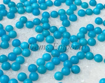 Natural Turquoise Cabochon, Size 3 MM, Turquoise Smooth Cabs, Beautiful Blue Color, Sleeping Beauty, Fine Quality Turquoise, Price per piece