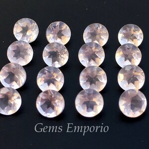 Rose Quartz 4 mm Faceted Round, Fine Quality Gemstone, Brazilian Origin, Pink Rose Quartz Gemstone. Priced by lot.